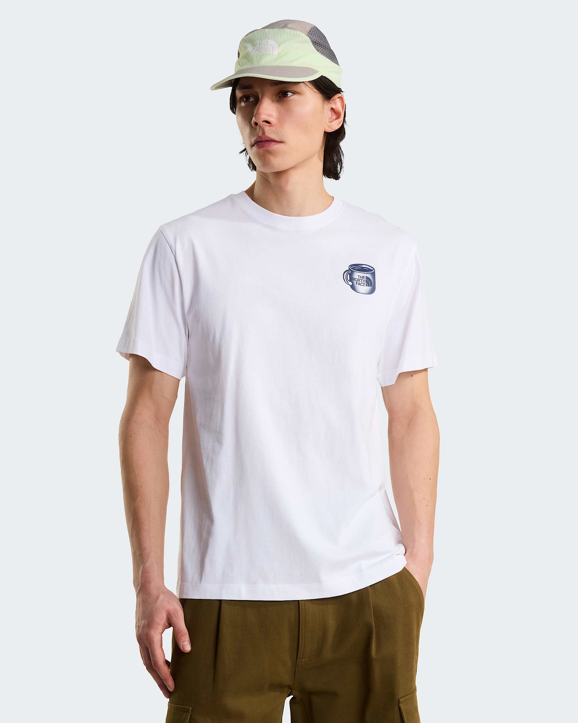 Unisex Basecamp Barista Graphic T-Shirt mit lockerer Passform – TNF White-Summit Navy