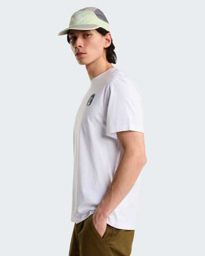 Unisex Basecamp Barista Graphic T-Shirt mit lockerer Passform – TNF White-Summit Navy