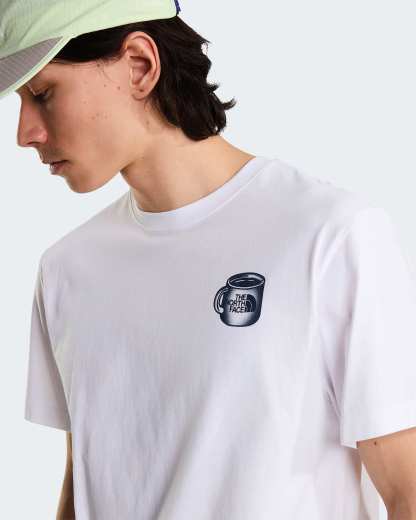 Unisex Basecamp Barista Graphic T-Shirt mit lockerer Passform – TNF White-Summit Navy