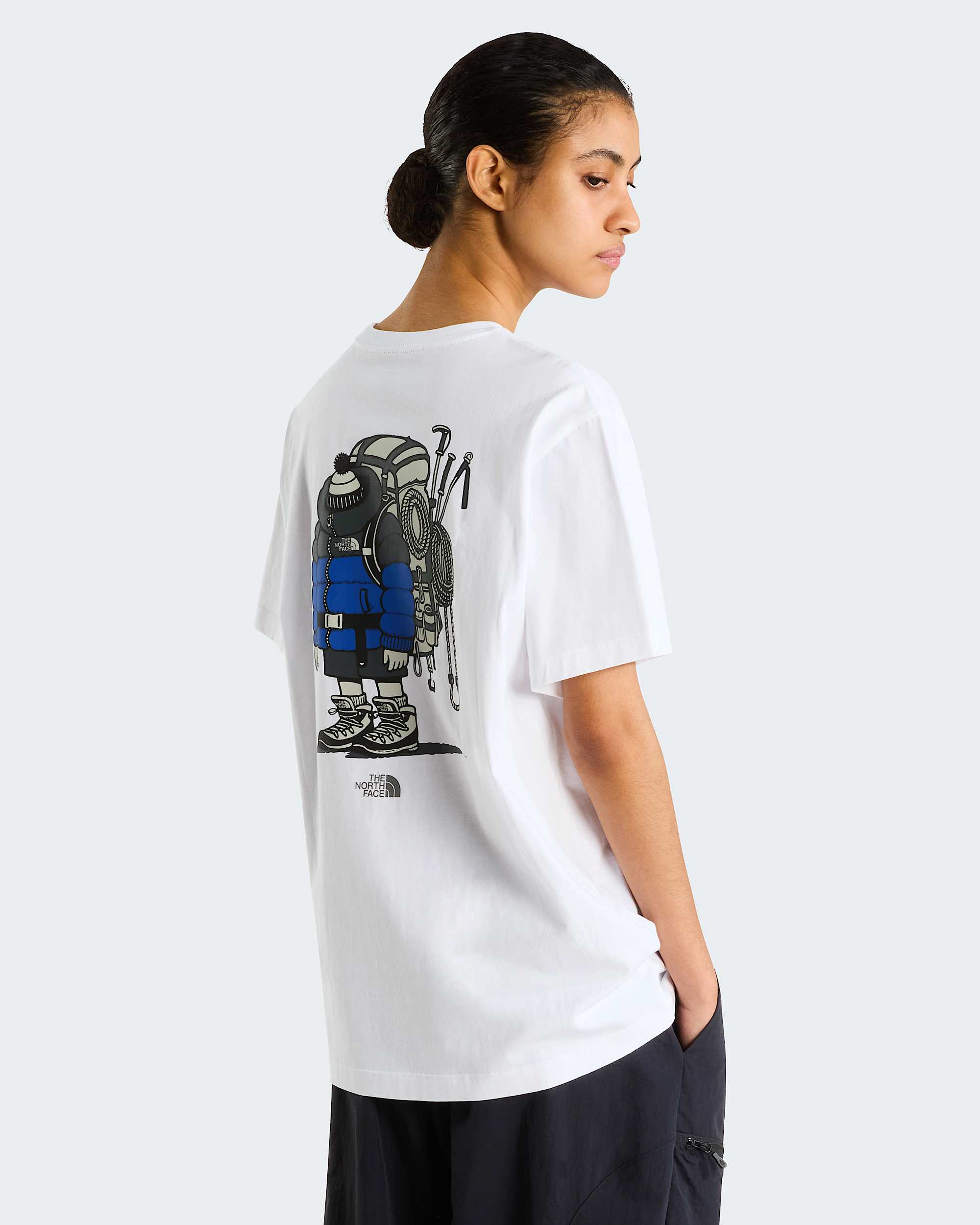 Unisex Gear Up Get Out Grafik T-Shirt – TNF White