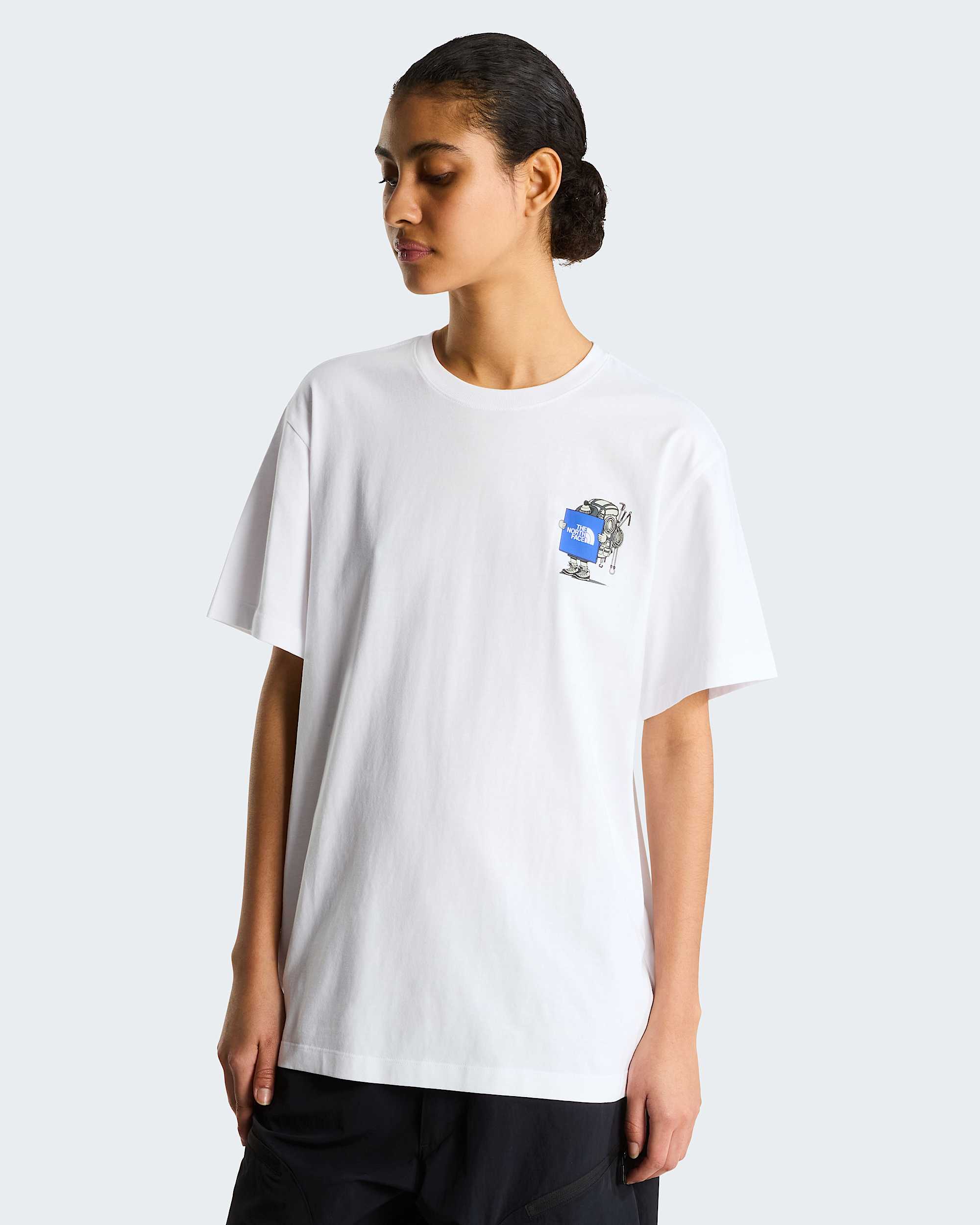 Unisex Gear Up Get Out Grafik T-Shirt – TNF White