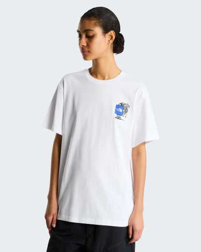 Unisex Gear Up Get Out Grafik T-Shirt – TNF White