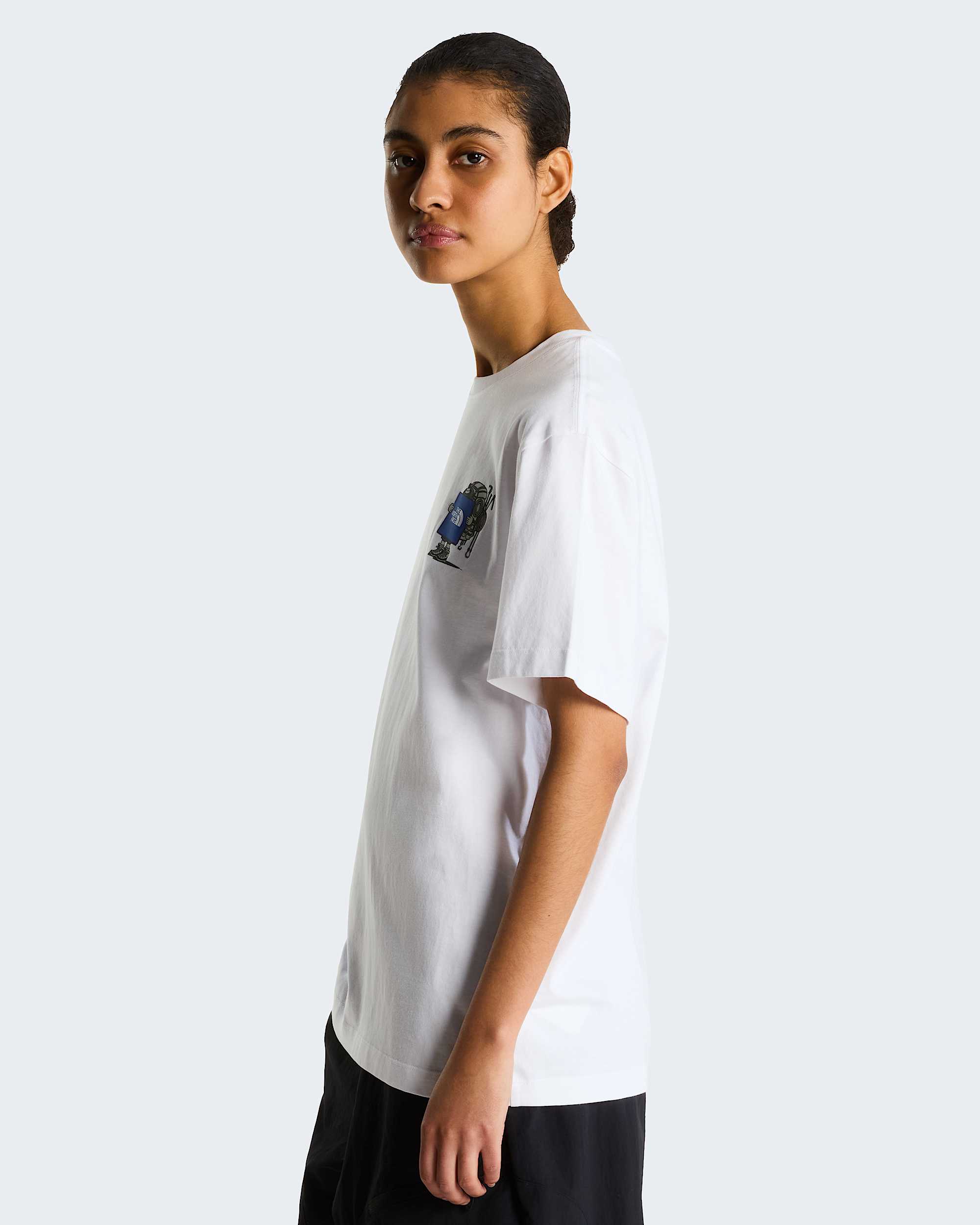 Unisex Gear Up Get Out Grafik T-Shirt – TNF White