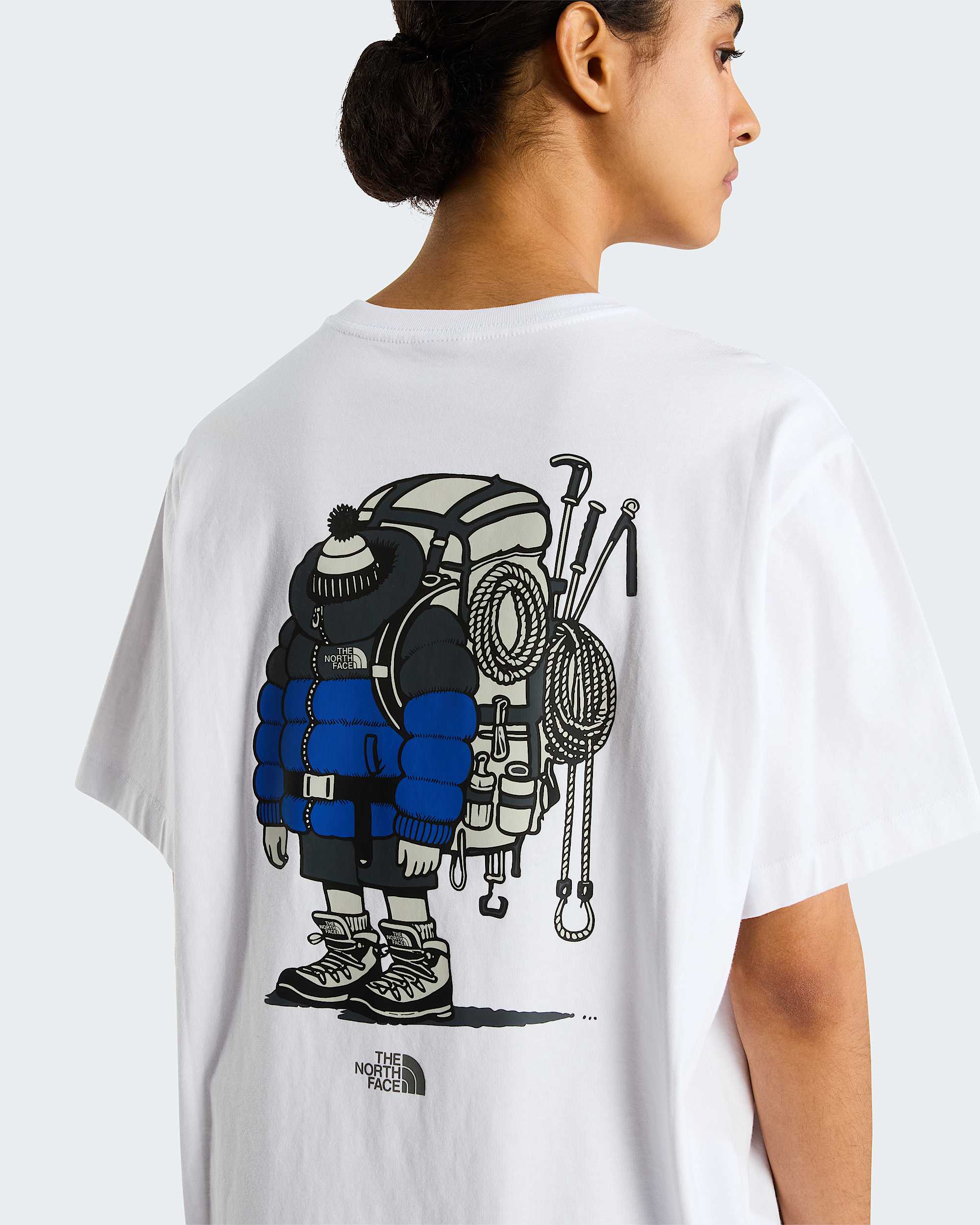 Unisex Gear Up Get Out Grafik T-Shirt – TNF White