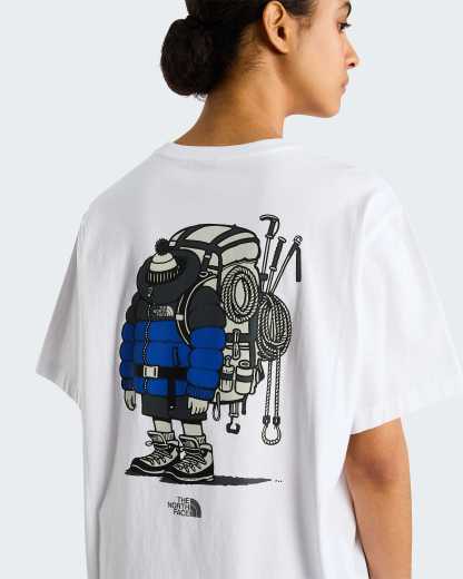 Unisex Gear Up Get Out Grafik T-Shirt – TNF White