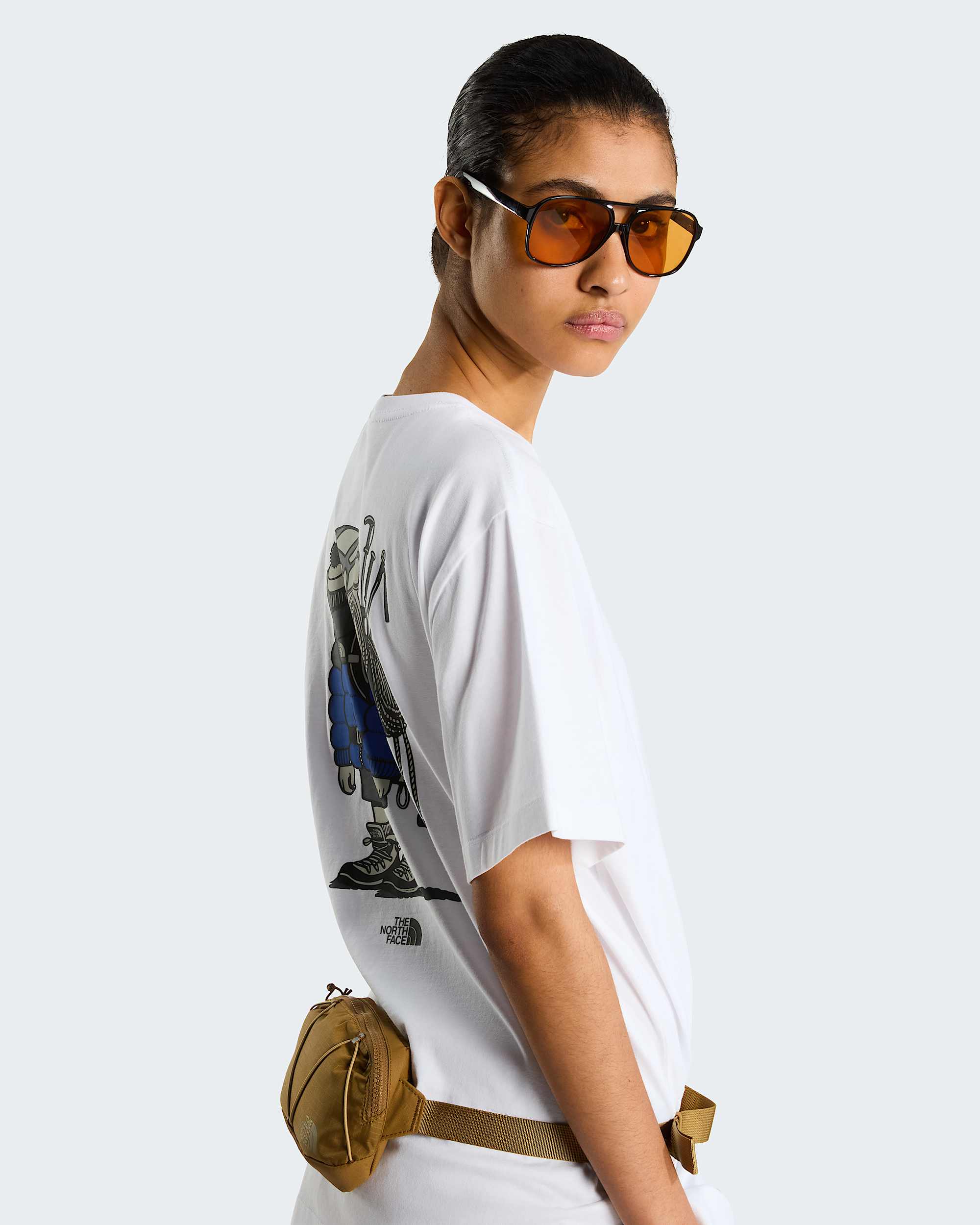 Unisex Gear Up Get Out Grafik T-Shirt – TNF White
