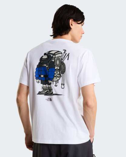 Unisex Gear Up Get Out Grafik T-Shirt – TNF White