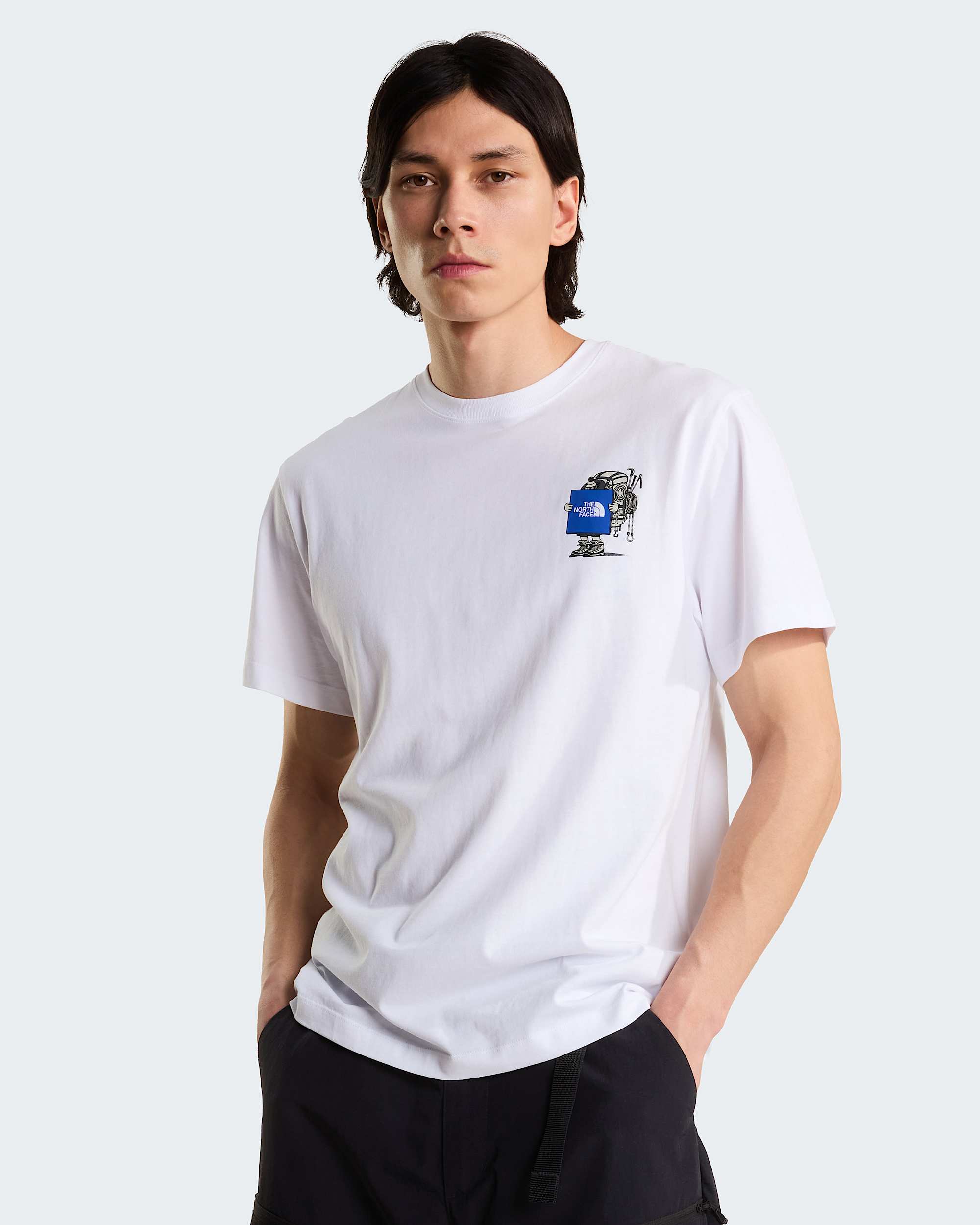 Unisex Gear Up Get Out Grafik T-Shirt – TNF White