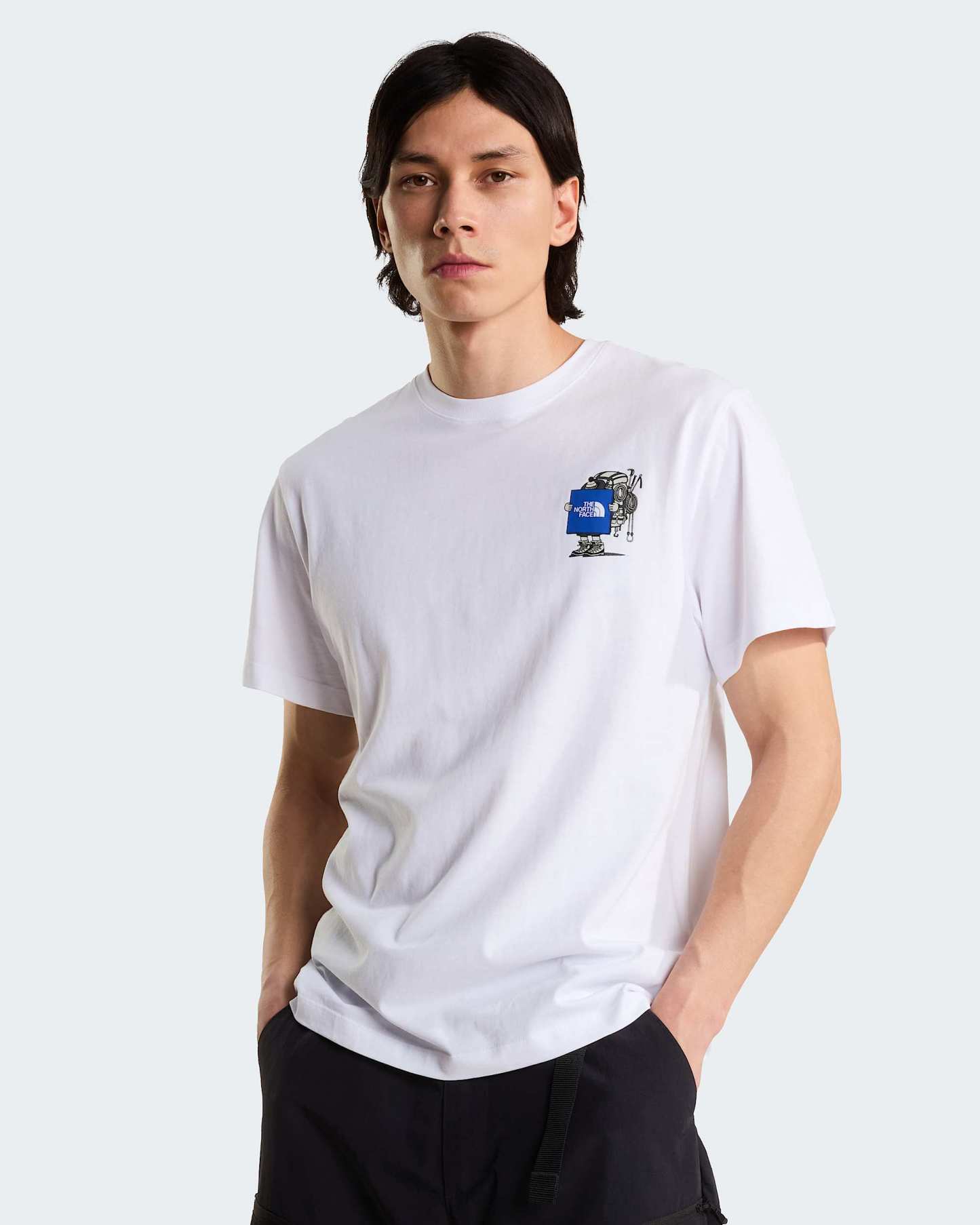 Unisex Gear Up Get Out Grafik T-Shirt – TNF White