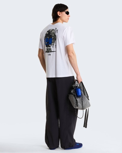 Unisex Gear Up Get Out Grafik T-Shirt – TNF White