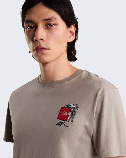 Unisex Gear Up Get Out Grafik T-Shirt – Stone Slab