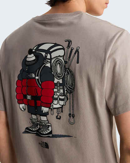 Unisex Gear Up Get Out Grafik T-Shirt – Stone Slab
