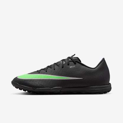 Nike Mercurial Vapor 17 Academy Low-Top-Fußballschuh für Turf – Schwarz/Schwarz/Illusion Green