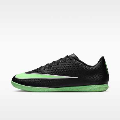 Nike Mercurial Vapor 17 Club Low-Top-Fußballschuh für Hallen- und Hartplätze – Schwarz/Schwarz/Illusion Green