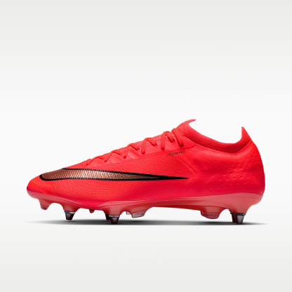 Nike Mercurial Vapor 17 Elite Low-Top-Fußballschuh für weichen Rasen – Bright Crimson/Blur