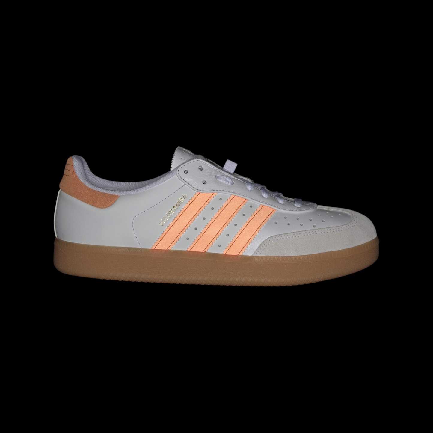 Velosamba Leather Fahrradschuh – Cloud White / Pure Orange / Gold Metallic – JQ9180