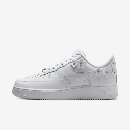 Nike Air Force 1 '07 "Florette" Schuh (Damen) – Weiß/Wolf Grey/Metallic Silver/Weiß