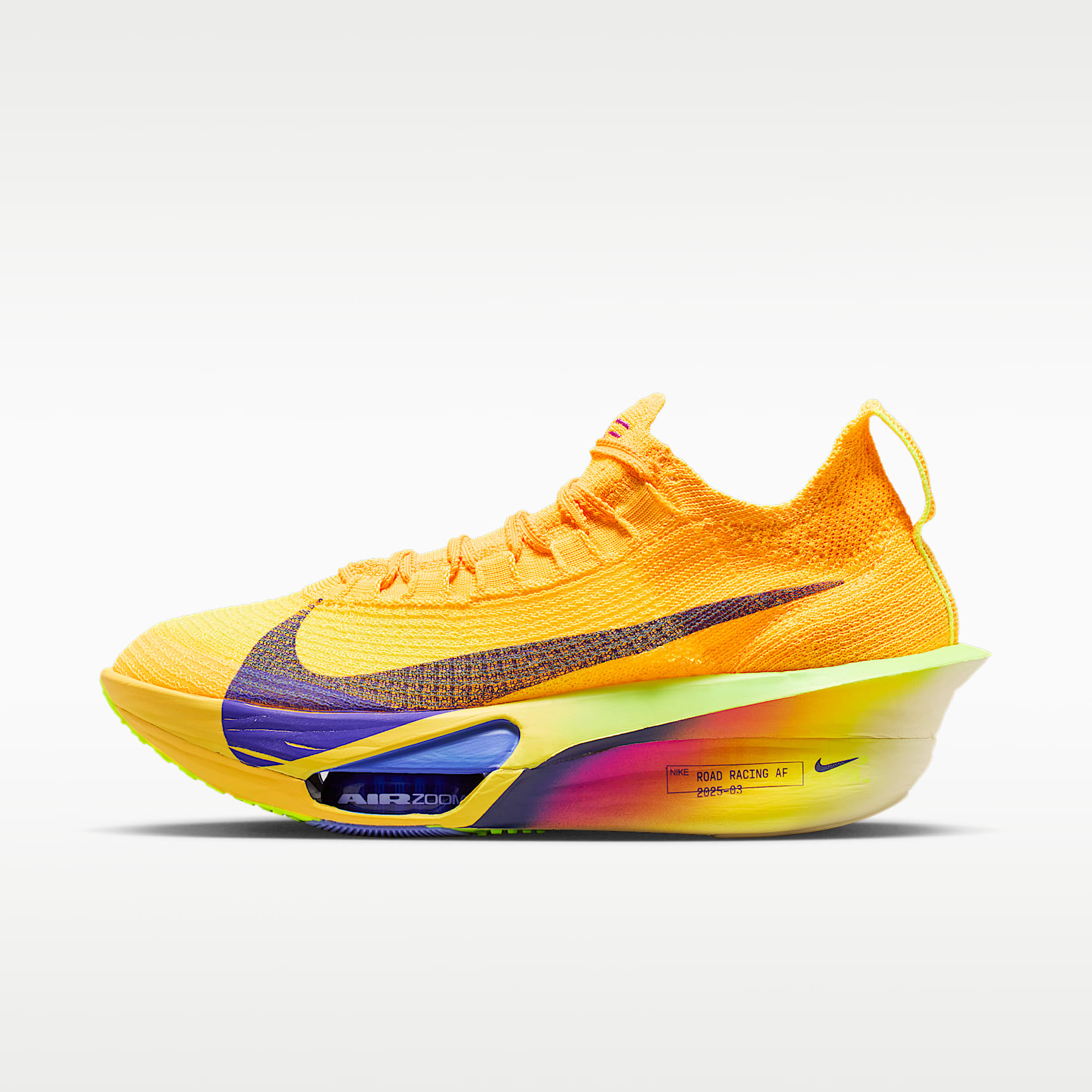 Nike Alphafly 3 Damen-Straßenlaufschuh für Wettkämpfe – Laser Orange/Citron Pulse/Volt Ice/Indigo Burst