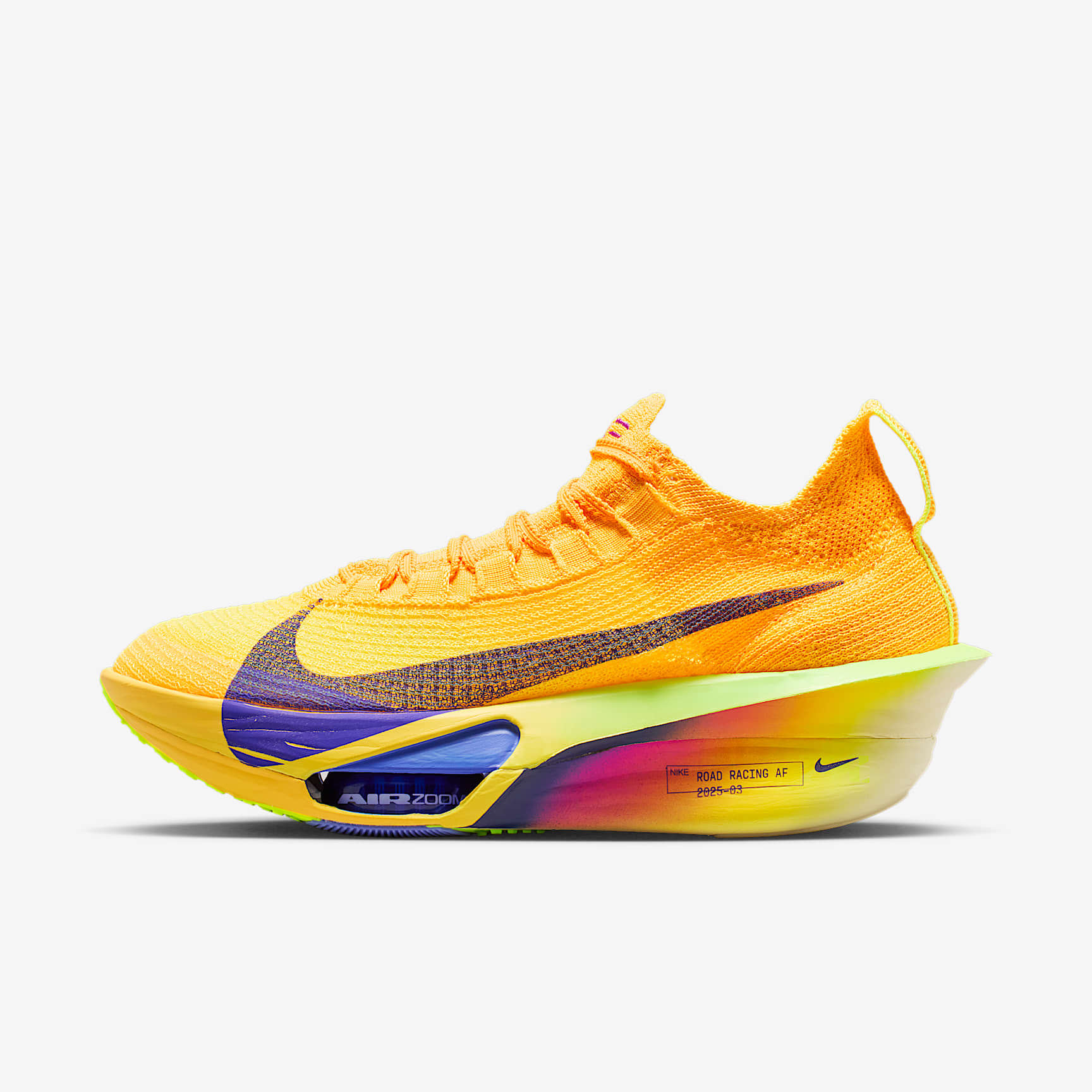 Nike Alphafly 3 Damen-Straßenlaufschuh für Wettkämpfe – Laser Orange/Citron Pulse/Volt Ice/Indigo Burst