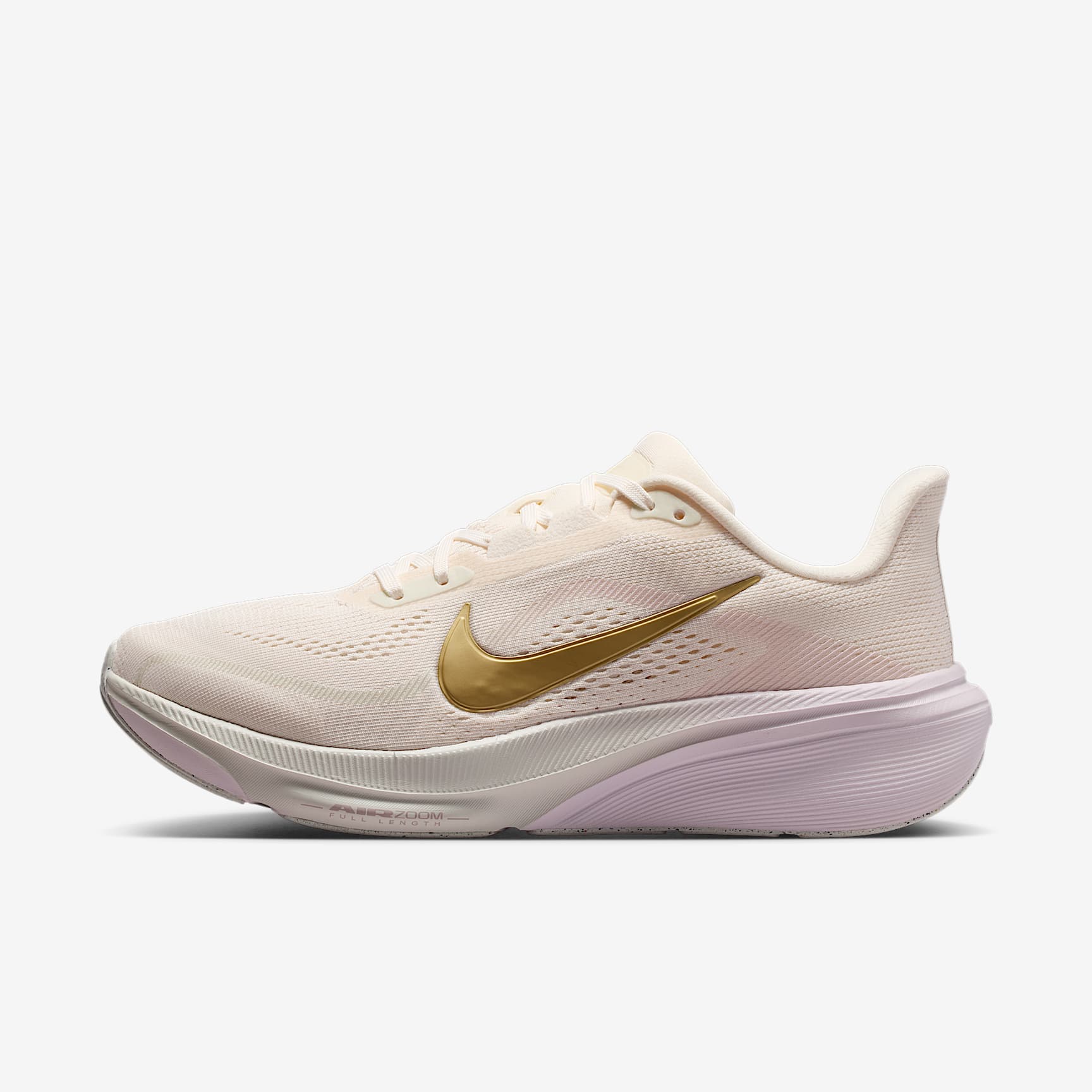 Nike Pegasus 42 Straßenlaufschuh (Damen) – Chalk/Spruce Aura/Bleached Lilac/Metallic Gold