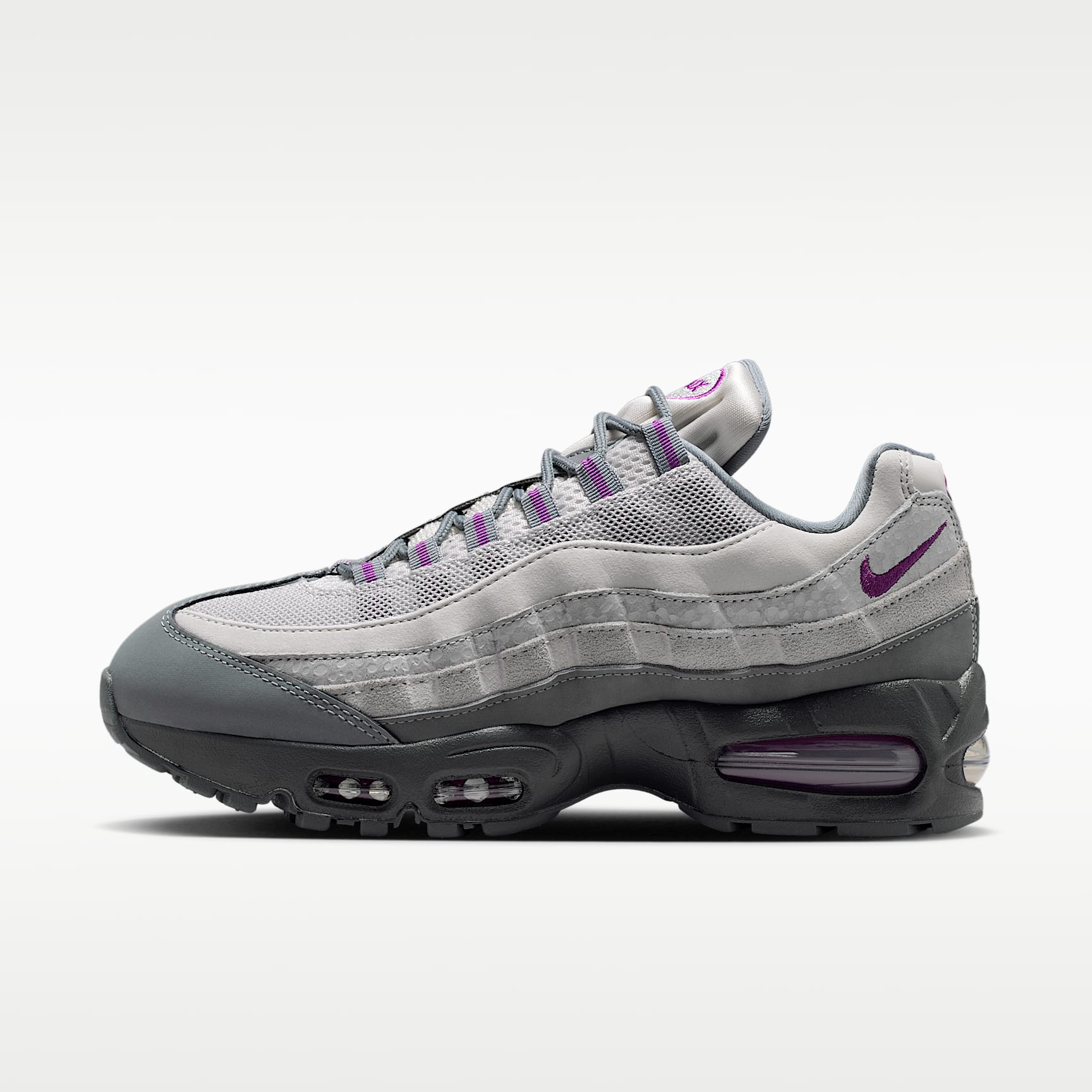 Nike Air Max 95 Big Bubble Schuh (Damen) – Cool Grey/Light Smoke Grey/Vast Grey/Bold Berry