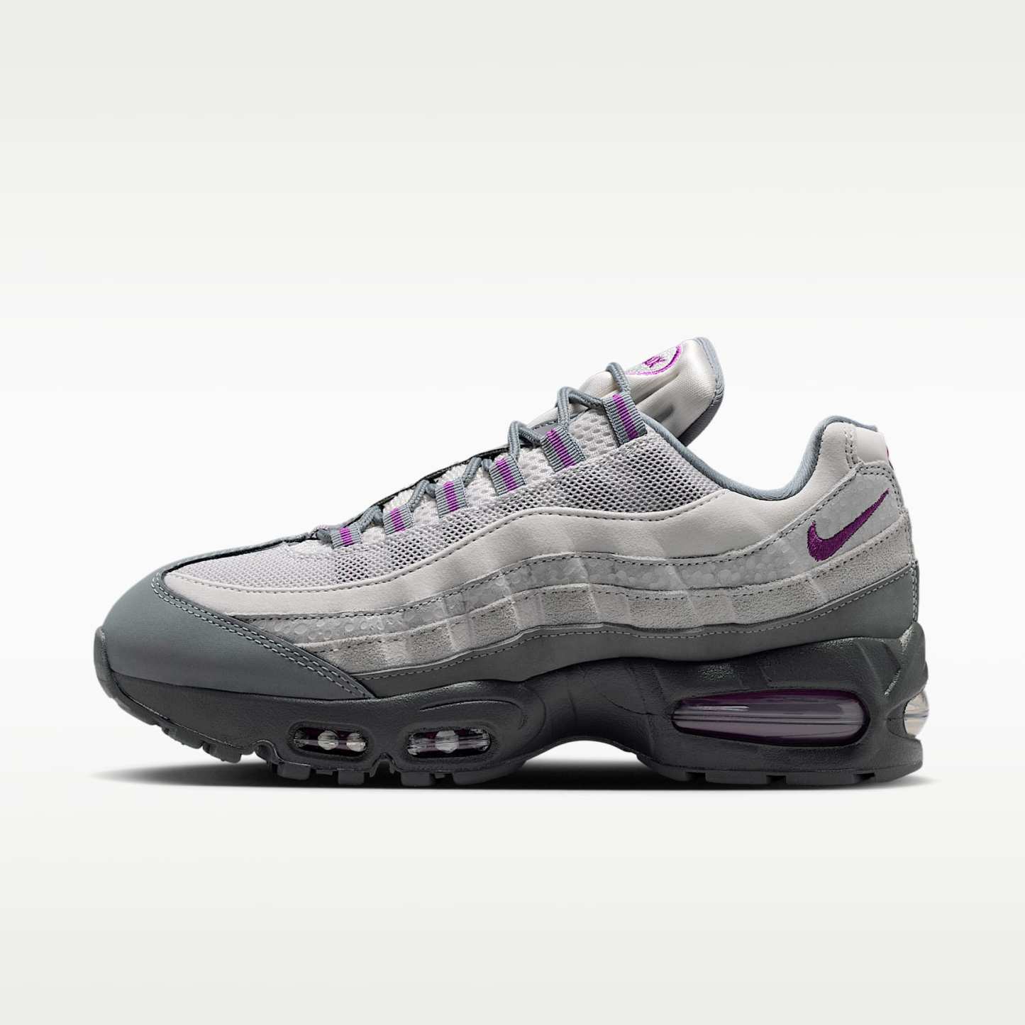 Nike Air Max 95 Big Bubble Schuh (Damen) – Cool Grey/Light Smoke Grey/Vast Grey/Bold Berry