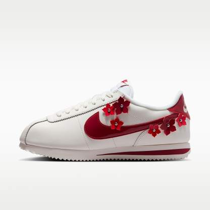 Nike Cortez Leather Damenschuh – Sail/Sail/University Red/Tough Red