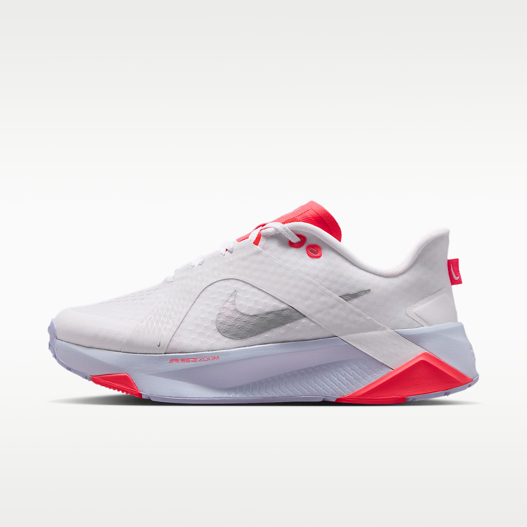 Nike Hybrid RN Trainingsschuh (Damen) – Weiß/Laser Crimson/Football Grey/Metallic Silver