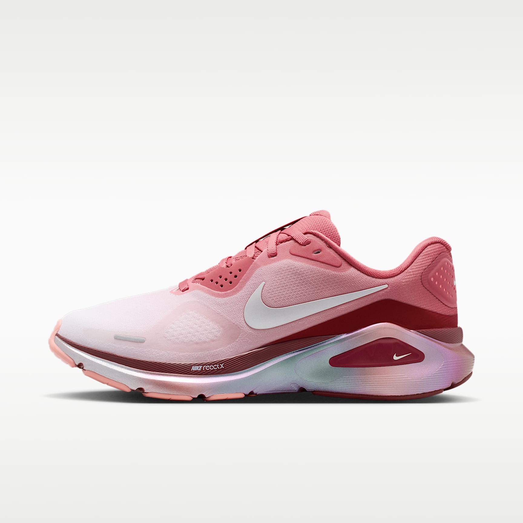 Nike Structure 26 SE Straßenlaufschuh (Damen) – Light Redwood/Team Red/Bright Crimson/Barely Green