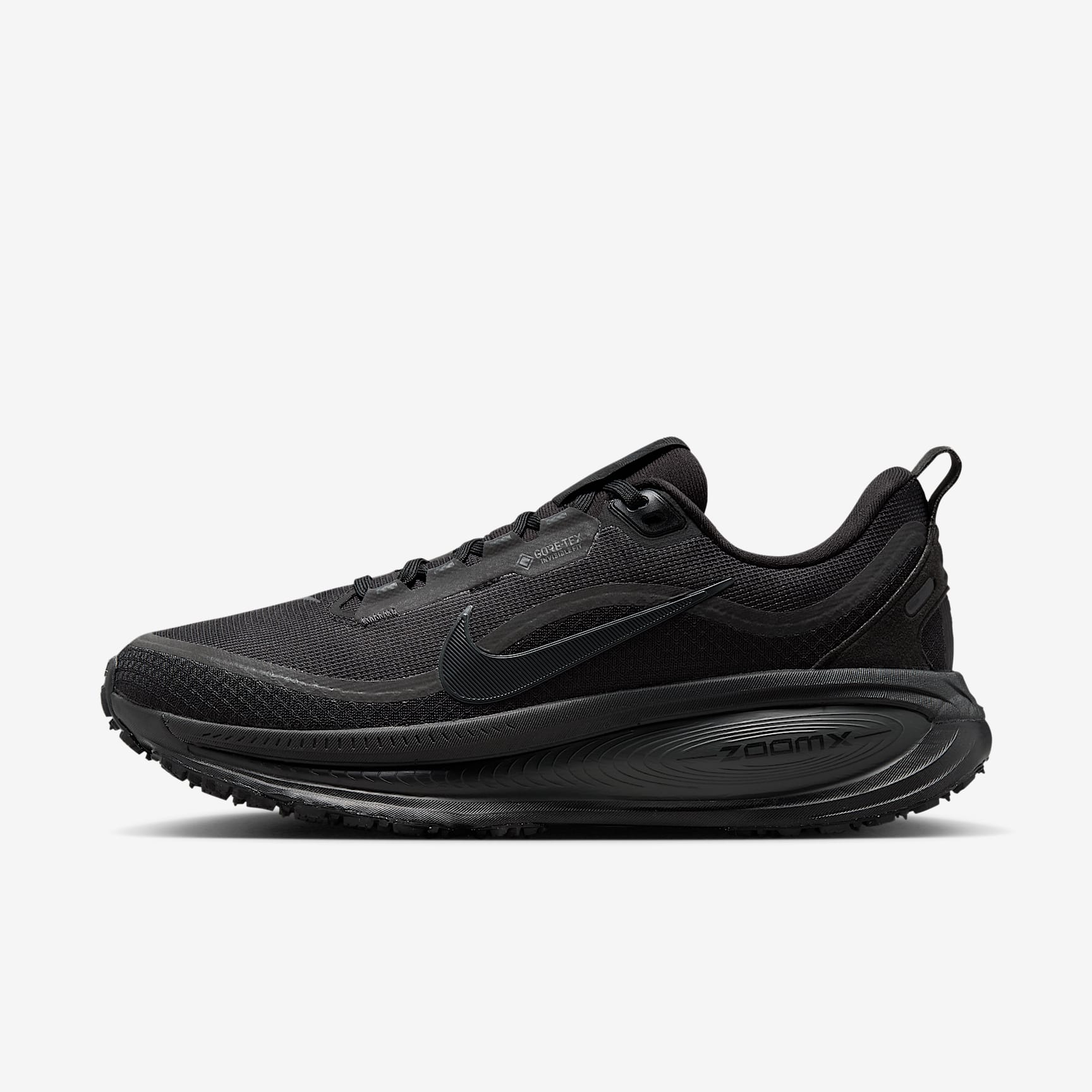 Nike Vomero 18 GORE-TEX Wasserdichter Straßenlaufschuh mit reflektierenden Designakzenten (Damen) – Schwarz/Anthracite