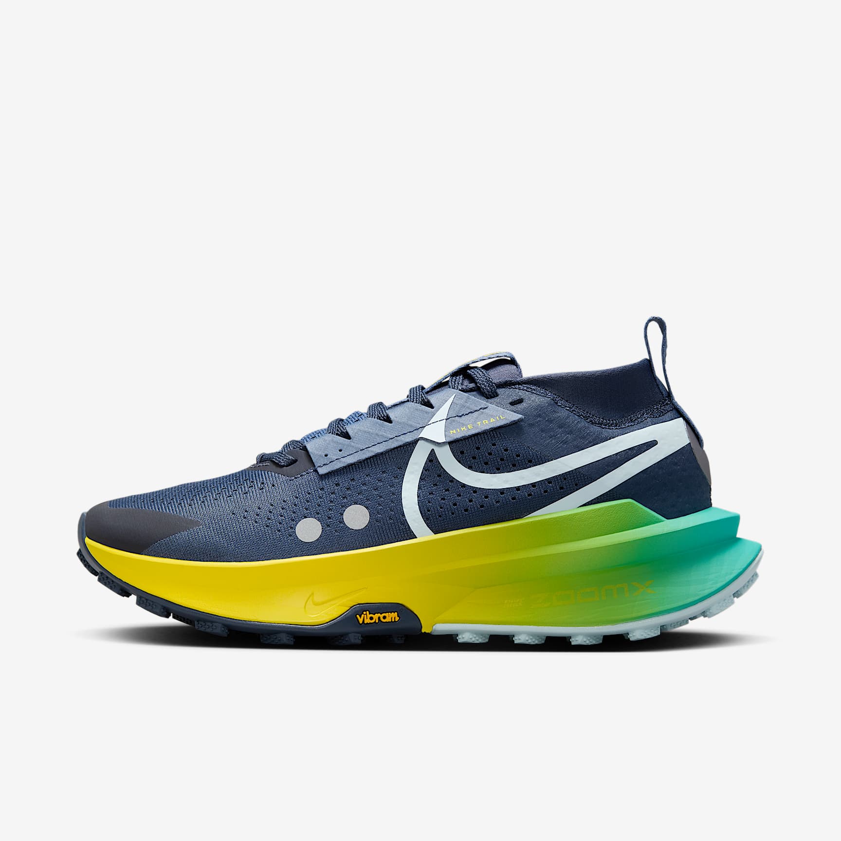 Nike Zegama 2 Traillaufschuh (Damen) – Thunder Blue/Diffused Blue/Opti Yellow/Glacier Blue