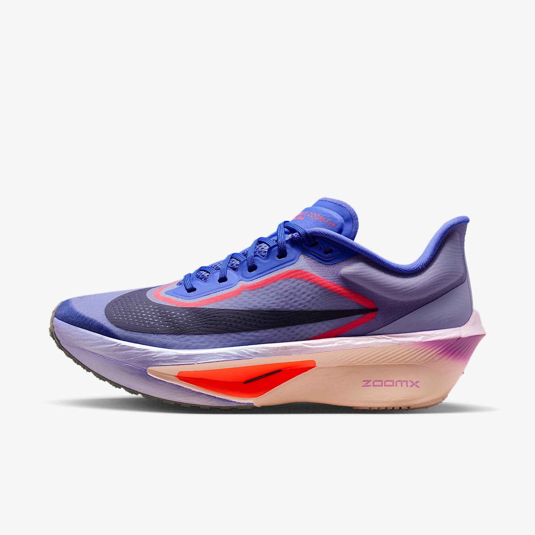 Nike Zoom Fly 6 Straßenlaufschuh für Wettkämpfe (Damen) – Violet Mist/Hot Lava/Bright Violet/Purple Dynasty