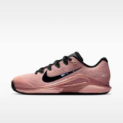 Nike Vapor 12 PRM Tennisschuhe für den Clay Court (Damen) – Metallic Red Bronze/Pure Platinum/Schwarz