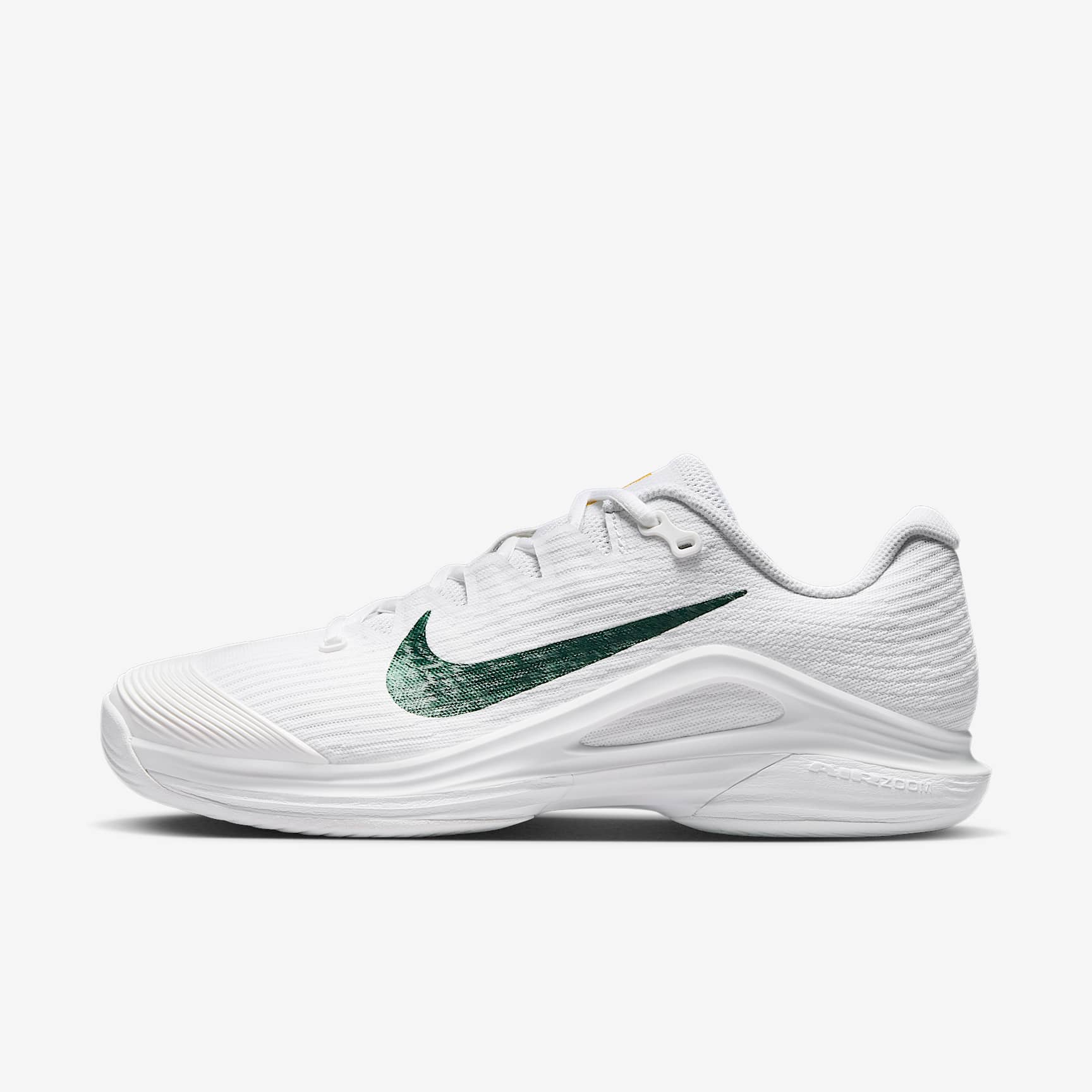 Nike Zoom Vapor 12 PRM Tennisschuh für Hartplätze (Damen) – Weiß/University Gold/University Red/Gorge Green