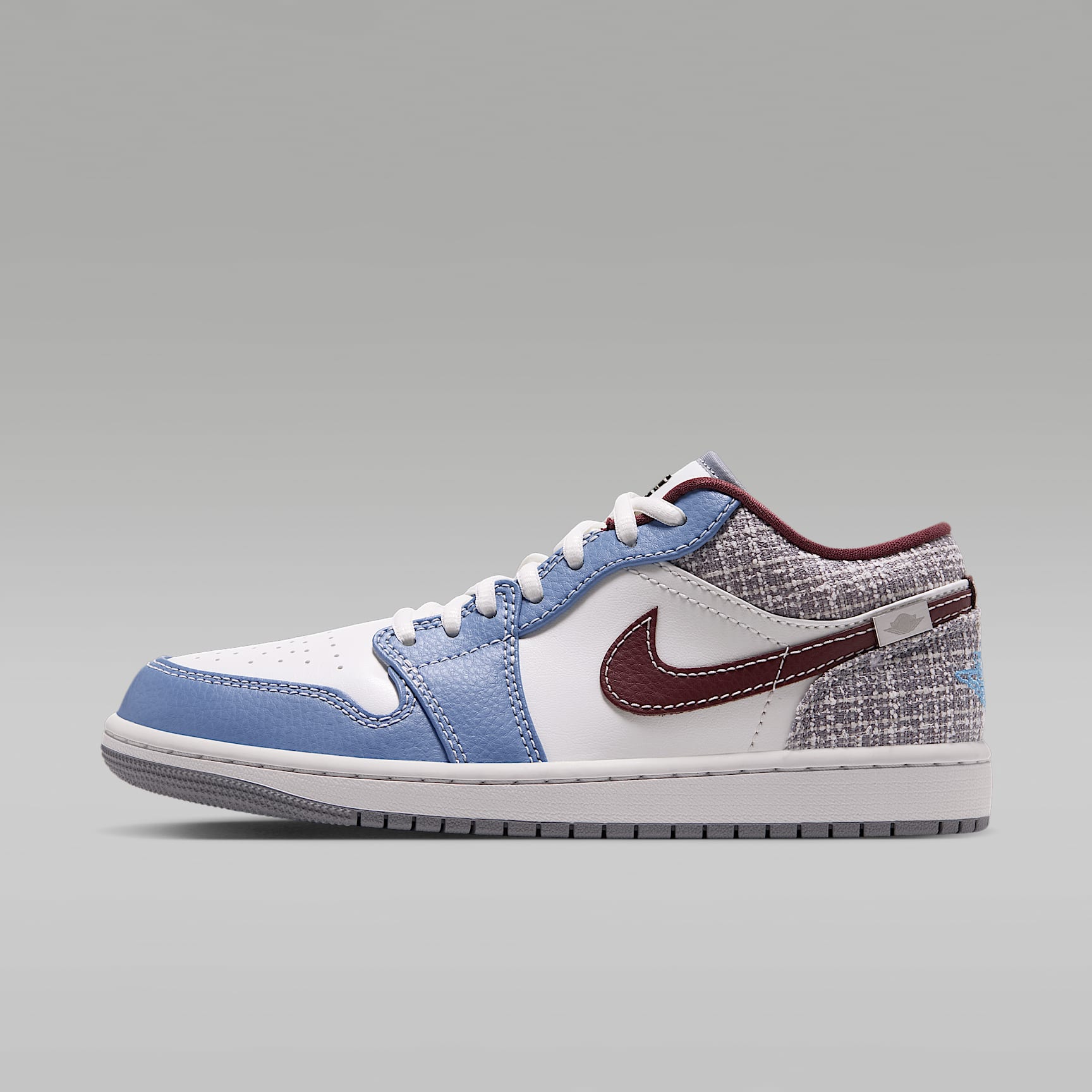 Air Jordan 1 Low Damenschuh – Summit White/Summit White/Work Blue/Light Boulder