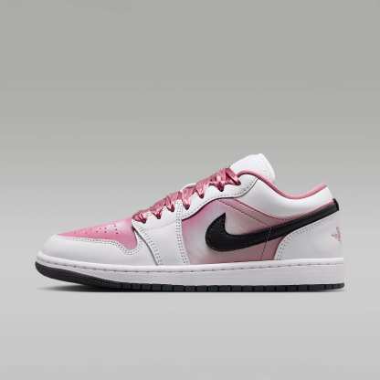 Air Jordan 1 Low SE Damenschuh – Weiß/Schwarz/Desert Berry