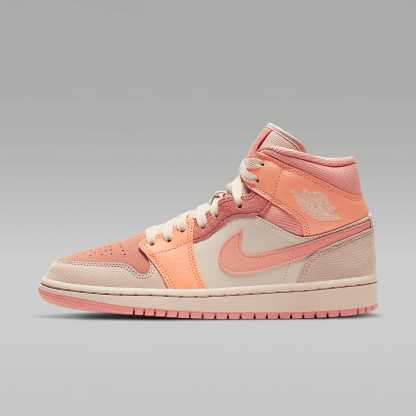 Air Jordan 1 Mid Damenschuh – Atomic Orange/Terra Blush/Shimmer/Apricot Agate