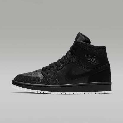 Air Jordan 1 Mid Schuh (Damen) – Schwarz/Weiß/Phantom