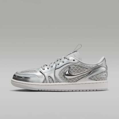 Air Jordan 1 Low Method of Make Schuh (Damen) – Neutral Grey/Weiß/Pewter Grey/Metallic Silver