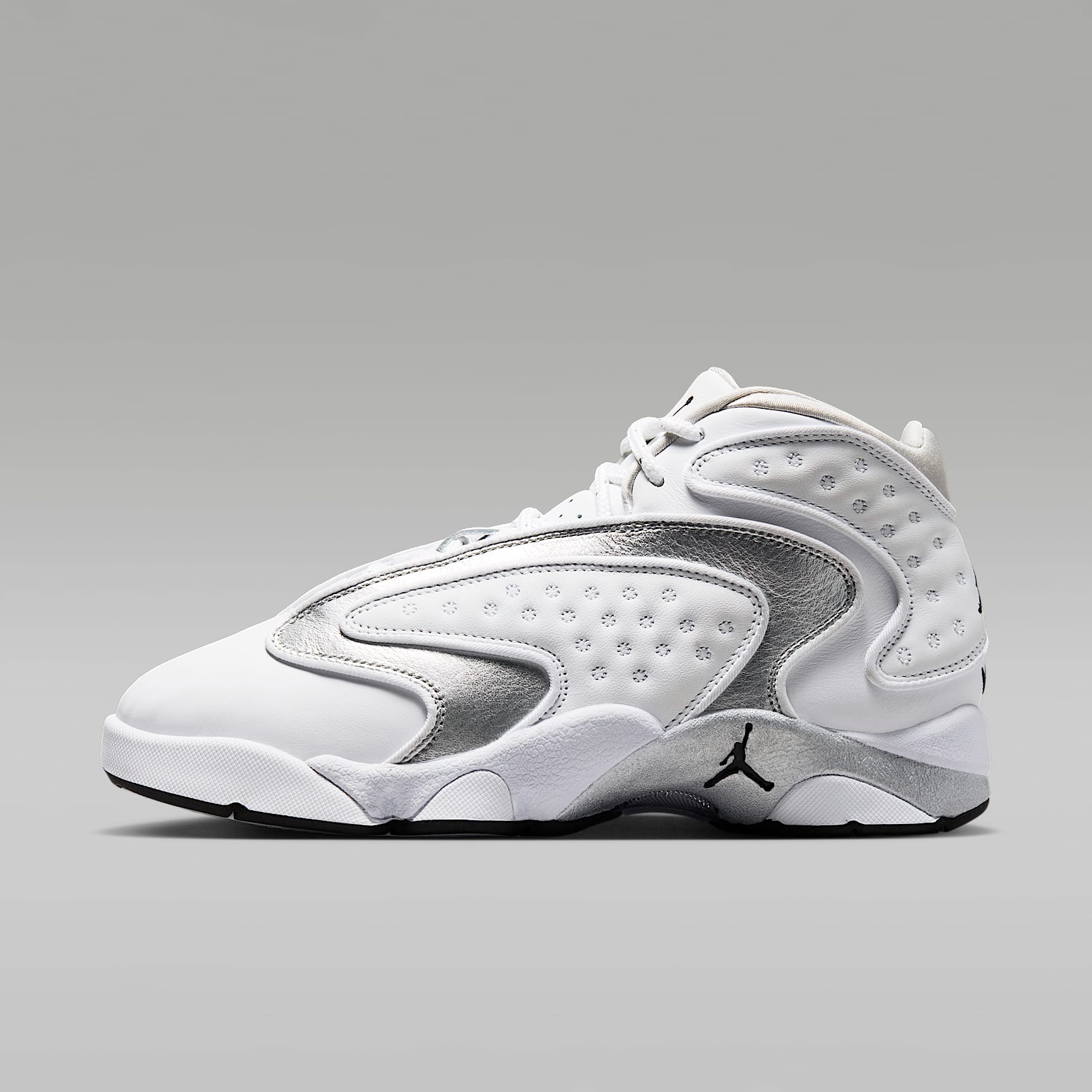 Air Jordan OG Damenschuh – Weiß/Schwarz/Metallic Silver