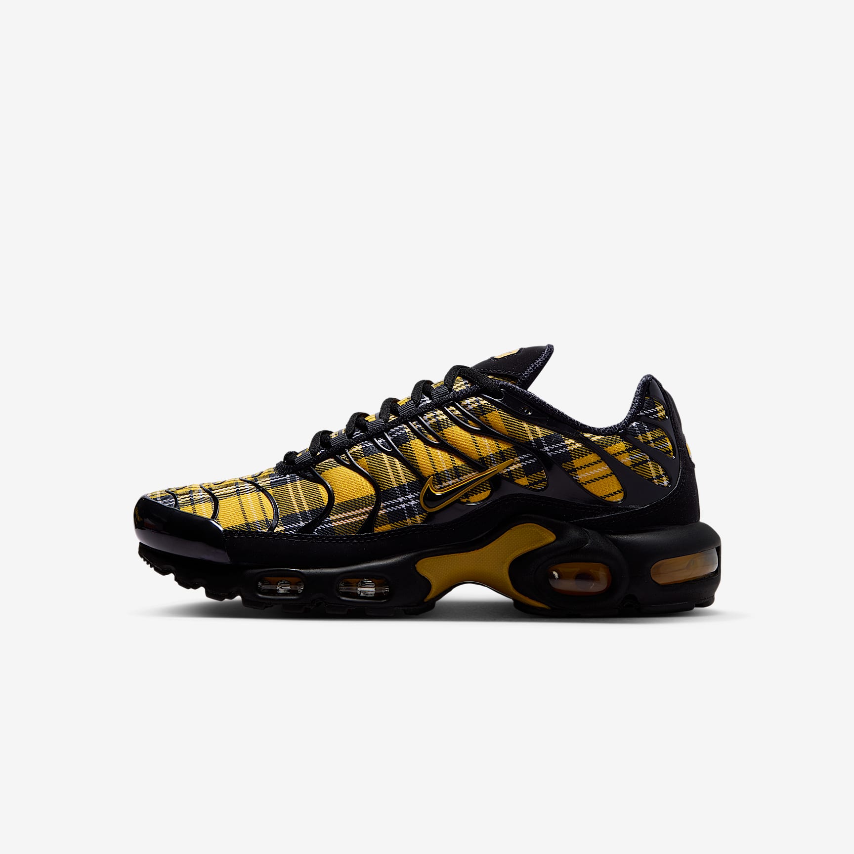 Nike Air Max Plus Schuh (Damen) – Schwarz/Weiß/Yellow Ochre