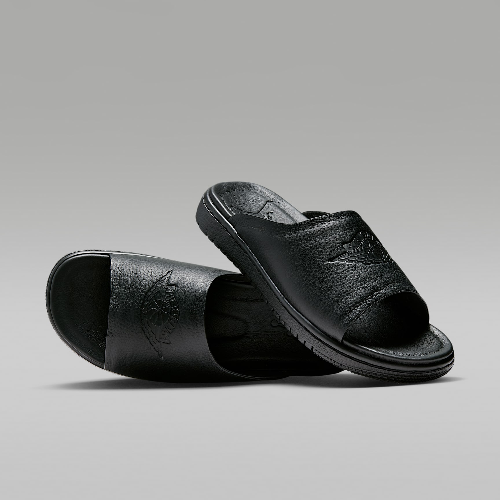 Jordan Modero 1 Slides (Damen) – Schwarz/Schwarz
