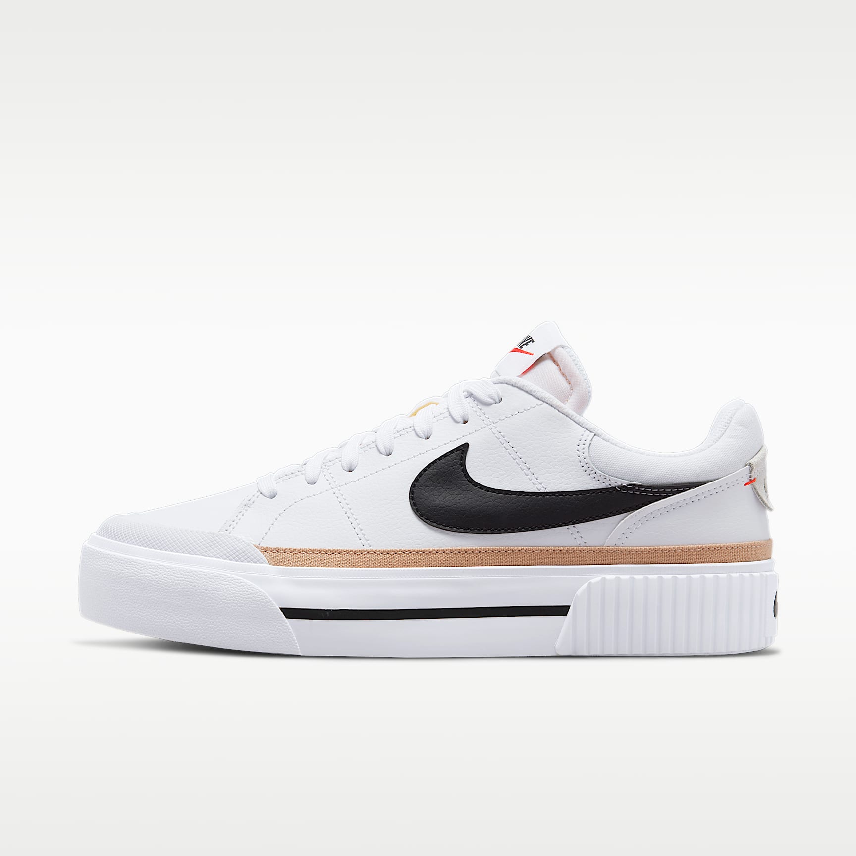 Nike Court Legacy Lift Damenschuh – Weiß/Hemp/Team Orange/Schwarz
