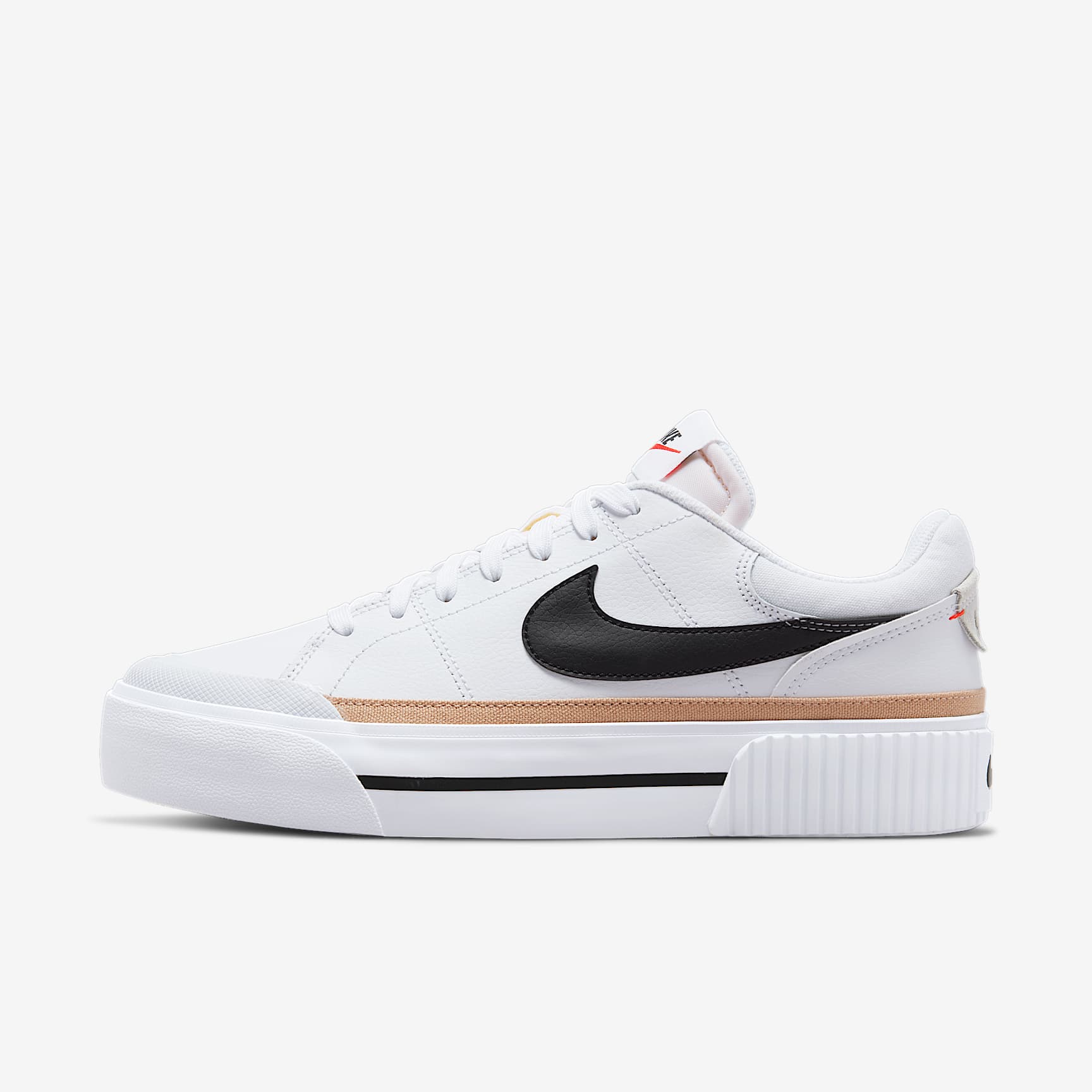 Nike Court Legacy Lift Damenschuh – Weiß/Hemp/Team Orange/Schwarz