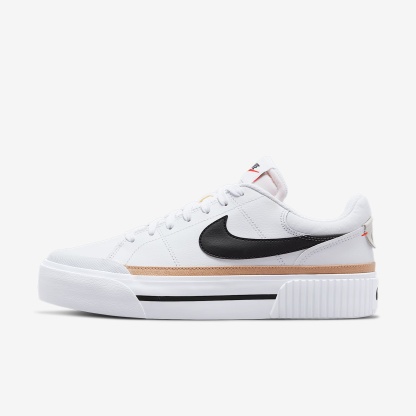 Nike Court Legacy Lift Damenschuh – Weiß/Hemp/Team Orange/Schwarz