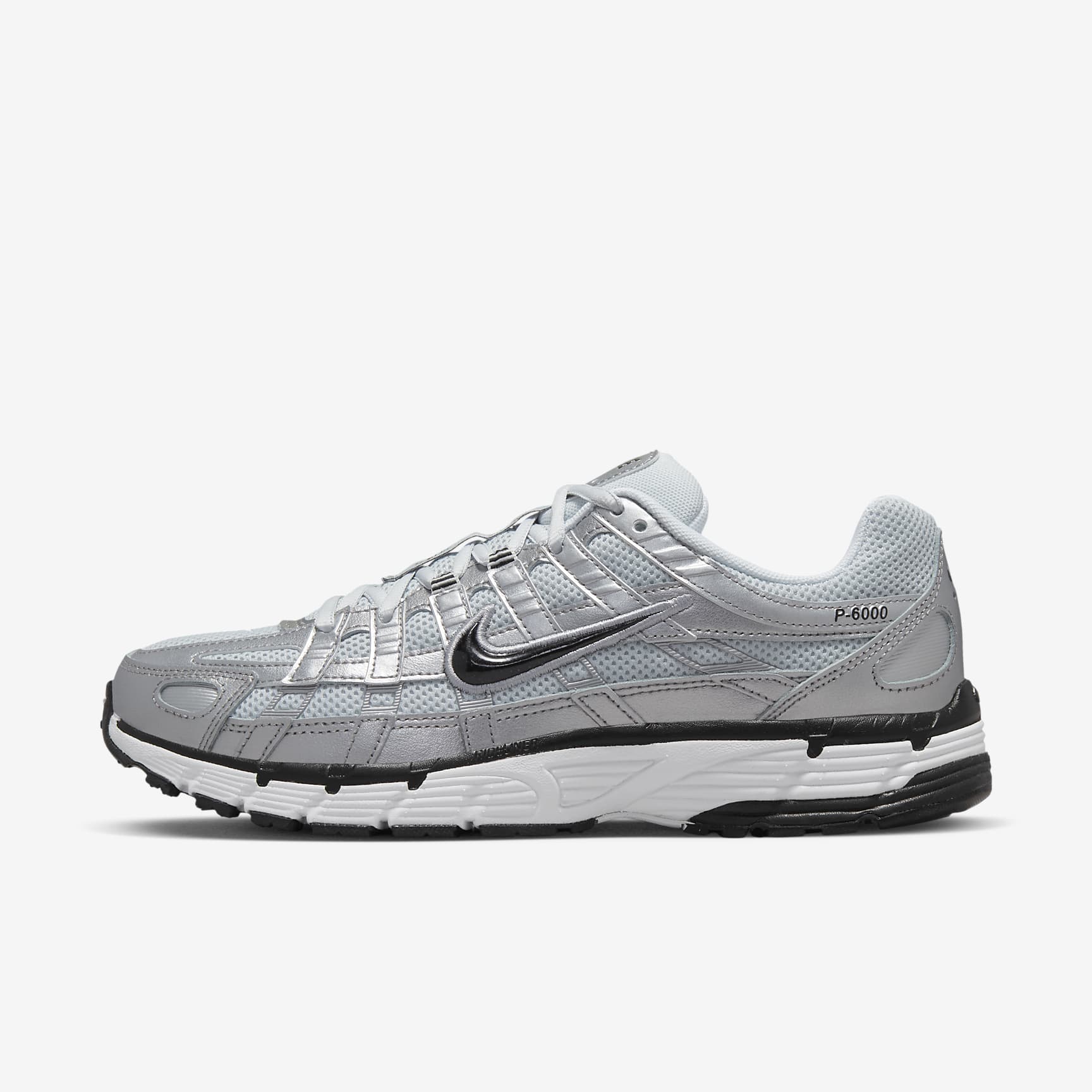 Nike P-6000 Schuh – Weiß/Metallic Silver/Pure Platinum/Schwarz