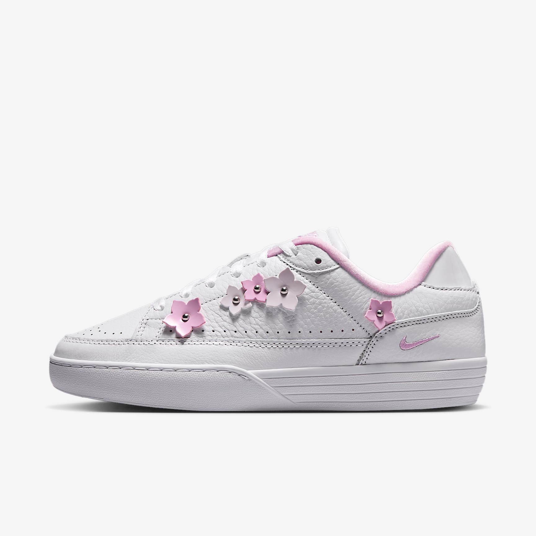Nike Tennis Centre "Florette" Schuh (Damen) – Weiß/Bleached Lilac/Metallic Silver/Pink Rise