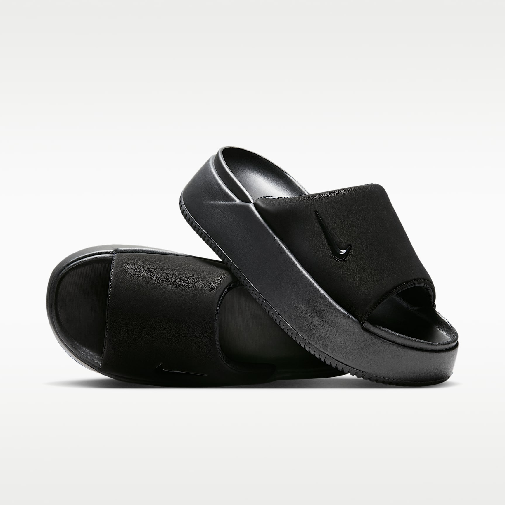 Nike Calm Elevation Slides (Damen) – Schwarz/Schwarz