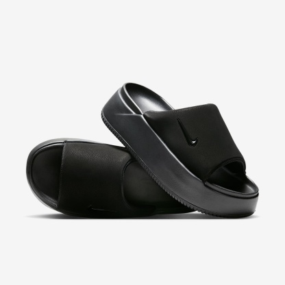 Nike Calm Elevation Slides (Damen) – Schwarz/Schwarz
