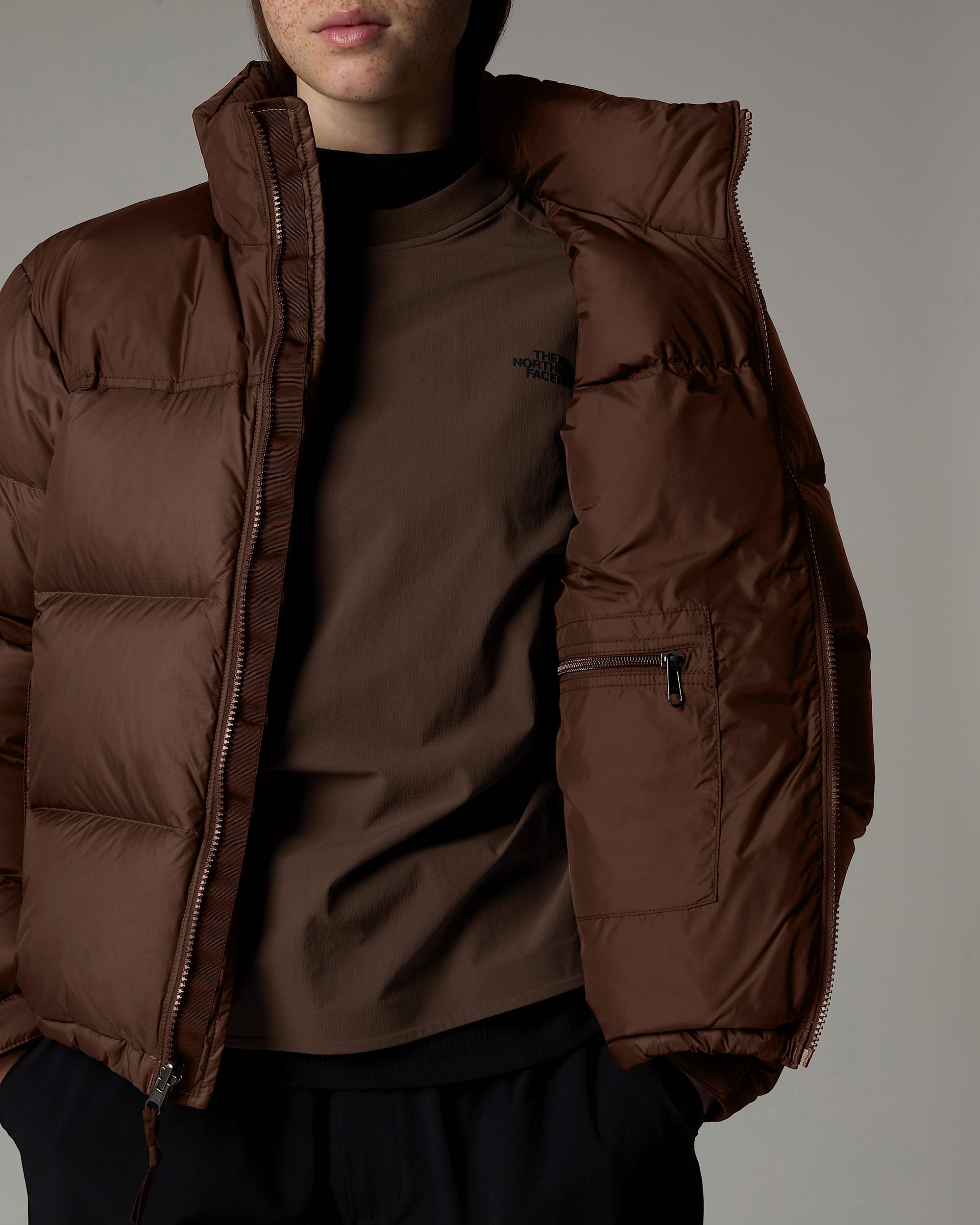 1996 Retro Nuptse Jacke für Damen – Smokey Brown